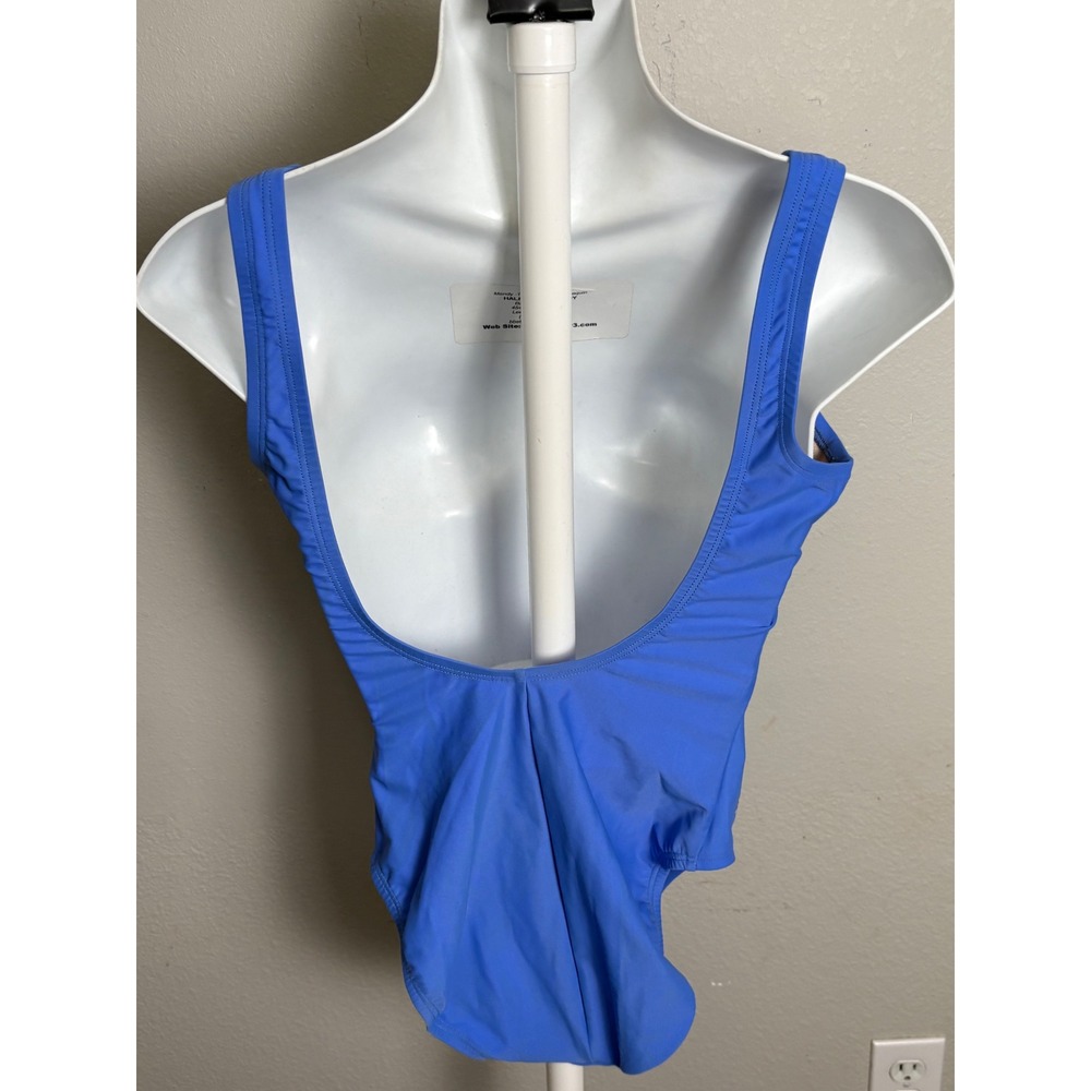 Speedo Women Periwinkle Blue One Piece Swimsuit Square Neck Scoop Back 8 7225003 - Picture 4 of 7
